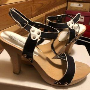 Steve Madden wooden heel shoes
